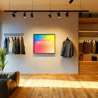 Wall Frame Setup for Display Projects psd