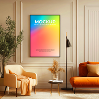 Square Frame Mockup for Visual Showcase psd