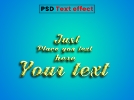 Elegant 3d text effect mockup with glowing gold shine and glamour in premium 3d text mock up style psd