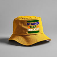 Stylish Bucket Hat Mockup for Displaying Cap Hat and Merchandise in High Quality Mock Up Format psd