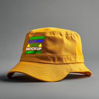 Bucket Hat Mockup for Presenting Cap Hat Merchandise and Clean Designs in Mock Up Format psd
