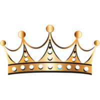 A Golden Crown with transparent and Blue Accents on a transparent Background Regal Symbol of Power and Royalty png