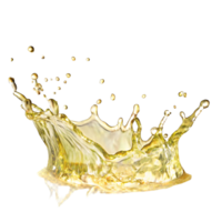 Stunning Golden Liquid Splashing on transparent Background A Dynamic of an Amber Fluid Crown png
