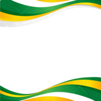 Abstract Green and Yellow Wave Background Design with White Accent for Modern Presentations and Websites png