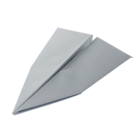 A Simple White Paper Airplane Isolated on a transparent Background Ready for Flight png