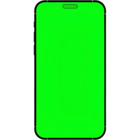 Green Screen Mobile Phone Mockup for App Presentation and User Interface Design png