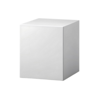 A single white cube on a transparent background a simple three dimensional shape png