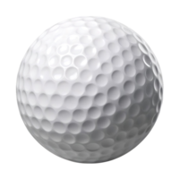 Closeup View of a White Golf Ball Isolated on transparent Background Detailed Texture and Dimples png