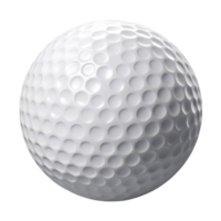 Closeup of a White Golf Ball Against a transparent Background High Resolution png