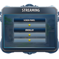 Streaming Panel User Interface Design for Live Broadcast Overlay Options png