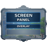 Stylish 3D Render of a Screen Panel Overlay for Game UI Design png