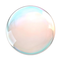 A large iridescent soap bubble on a transparent background, shimmering with pastel colors png