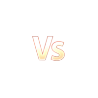 Versus Sign Orange and White Bold 3D Letters on transparent Background Competition Match Game Choice Option Selection Contrast png