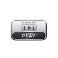 Advanced Play Button Digital Media Interface User Experience Design Element png