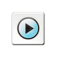 Sleek Modern Play Button Icon Design for Digital Media and User Interfaces png