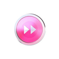 Pink Fast Forward Button Glossy Media Player Control Interface Element png