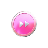 Pink and Silver Fast Forward Button Media Player Interface Element png