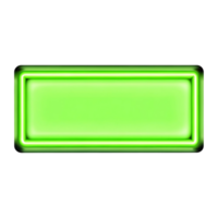 Bright Green Neon Rectangular Sign Frame Background png