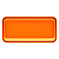 Bright Orange Rectangular Button Design Element with a Glossy Finish and Rounded Corners for User Interfaces and Web Applications png