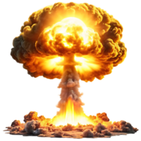A Powerful Nuclear Explosion Mushroom Cloud Atomic Bomb Blast Fireball Devastation Destruction png