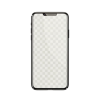 transparent Smartphone Mockup with Transparent Screen for App Presentation and UI Design png