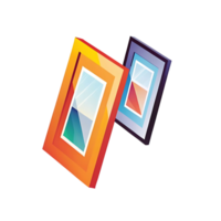 Abstract Colorful Frames Overlapping in a Dynamic Composition png