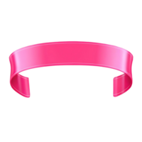 Pink Shiny Curved Ribbon Banner for website design and graphic design projects png