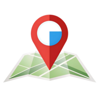Map Location Icon with Progress Indicator Showing Partial Completion of a Task or Journey png
