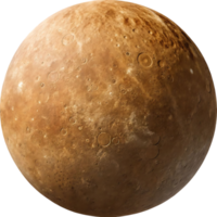 Detailed View of the Cratered Surface of Mercury a Rocky Inner Planet in our Solar System png