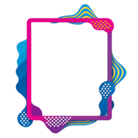Abstract Colorful Frame Design with Wavy Lines and Polka Dots for Text or Presentation png