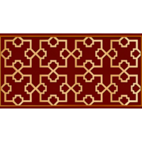 Intricate Geometric Pattern Design in Red and Gold a Beautiful Repeating Texture for Background or Decoration png