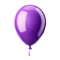 A Single Shiny Purple Balloon Isolated on transparent Background A Festive Decoration for Parties Celebrations and Events png