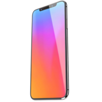 Sleek Modern Smartphone with Vibrant Gradient Display High Resolution Screen Technology png