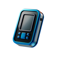 Sleek Blue and transparent Mobile Phone Device 3D Render on transparent Background Technology Gadget Electronic Item Modern Digital Device Smartphone png