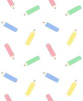 Seamless pattern of hand drawn pencil isolated on white background vector