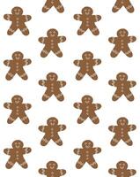 Seamless pattern of hand drawn doodle sketch ginger cookie isolated on white background vector