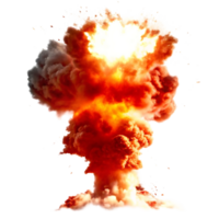 Fiery Explosion Massive Cloud of Smoke and Fireball Intense Blast Powerful Detonation Dramatic Impact png