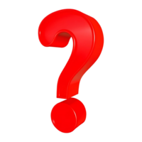 A Red Three Dimensional Question Mark on transparent Background transparent Graphic png
