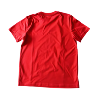 Red Crew Neck TShirt Back View on transparent Background Blank Template for Design Mockup png