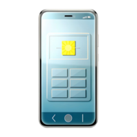 Modern Smartphone Interface Showing LED Light Control Application with Buttons png