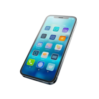 Sleek Smartphone Displaying a Variety of Apps and Icons on a Modern Interface png