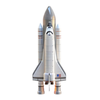 A Stunning View of a Space Shuttle Ready for Launch on a transparent Background png