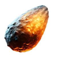 Fiery Cosmic Rock Glowing Asteroid Space Rock Celestial Body Burning Meteoroid Flaming Space Object Igneous Extraterrestrial png