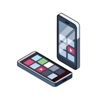 Two Smartphones Displaying Application Interfaces and User Experience Designs png