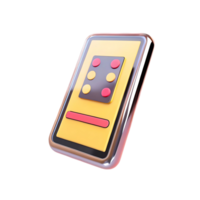 3D Render of a Modern Stylish Mobile Phone App Interface with Colorful Buttons png