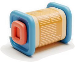 Colorful, abstract representation of a rolled-up document or schedule. png