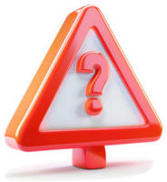 Red triangular warning sign with a question mark. png