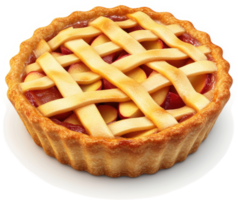 A golden-crusted peach pie with a lattice top. png
