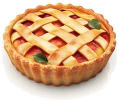 pêssego torta com uma treliça crosta. png