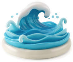Oceanic wave cresting over a tranquil pool. png